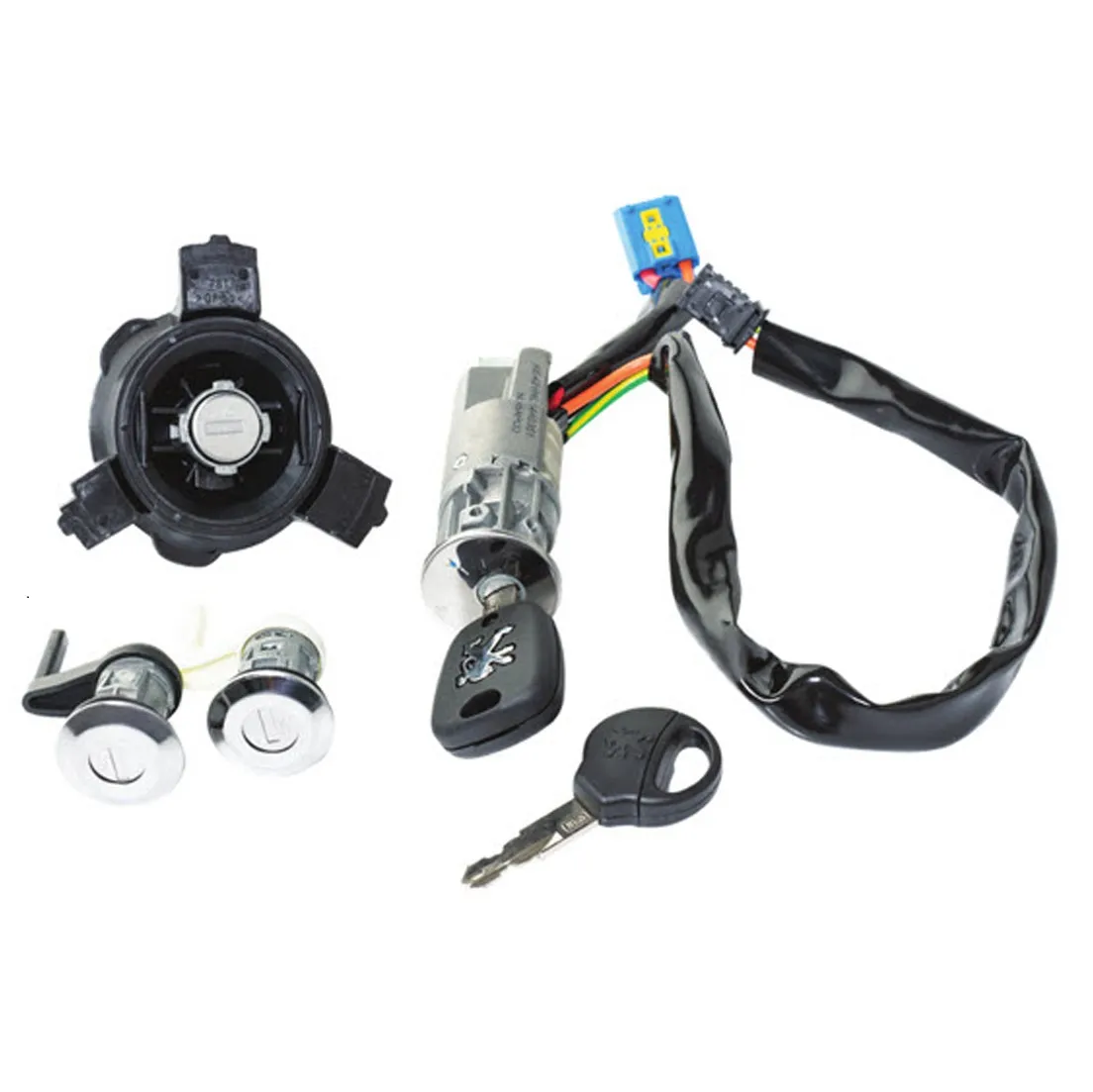 12 مجموعه كامل قفل پژو 206 بدون صندوق عظام کد 3132014