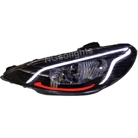 چراغ جلو 206طرح النترا جفت رنگ سفیدقرمز ان جی کو