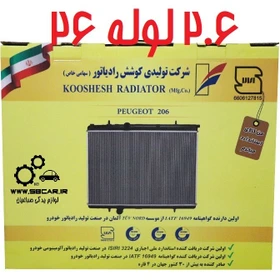 رادیاتور اب 206 و 207 و رانا کوشش رادیاتور لوله 26