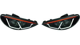 چراغ جلو 206 طرح u جفت رنگ سفيد نارنجی ان جی کو