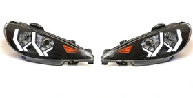 چراغ جلو 206 طرح لامبورگينی جفت رنگ سفيد ان جی کو