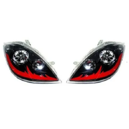 چراغ جلو تيبا طرح آتشی جفت رنگ قرمز ان جی کو