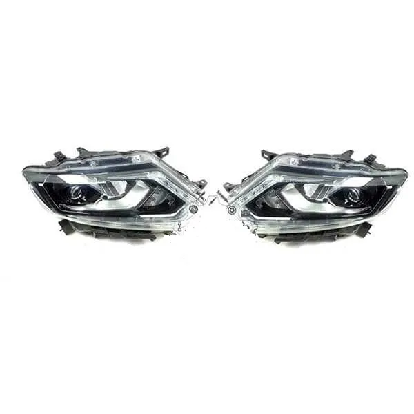 37 چراغ جلو و طلق چراغ نیسان ایکس تریل مدل 2016 تا 2017 چپ و راست