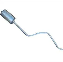 منبع میانی اگزوز با لوله (پژو 405، پارس ، سمند) تک قلاب - الومینایز